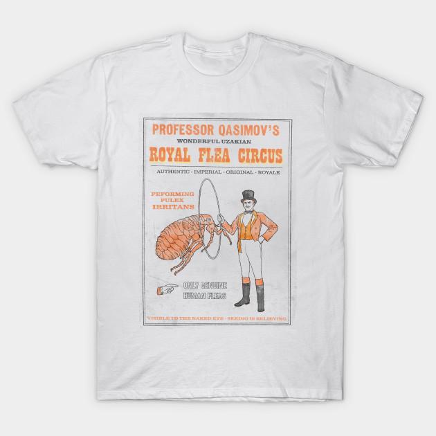 

Men Black Print T-shirt The Flea Circus No-Cut Transfer Paper Print Cotton Tshirt XL білий