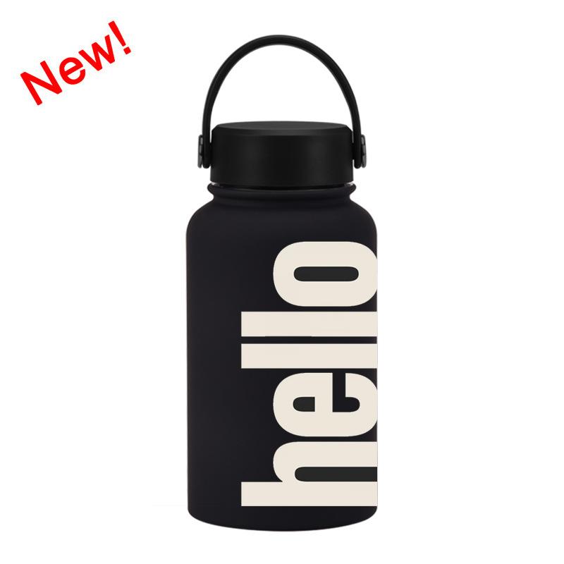 650Ml Thermos Cup Wide Mouth Portable Vacuum Children'S Student Sports Kettle Outdoor Printing Water Cup