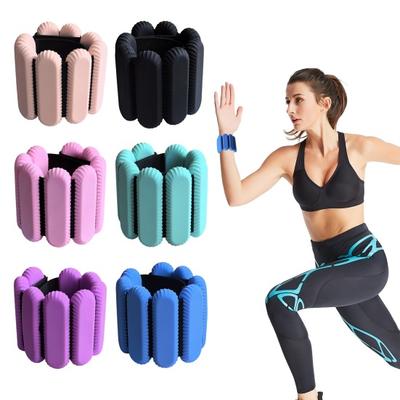 2ks Nastavitelná silikonová zátěž kotníku Chůze Běh Jogging Jóga Pilates Domácí Tělocvična Fitness Silový trénink Ženy Hmotnost zápěstí