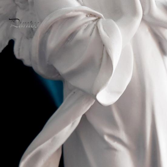Gebetsengel Figur Zügel Schutzengel Statue Weiß Geflügelte Fee Mädchen Skulptur Home-Office Bücherregal Desktop Dekoration Ornament