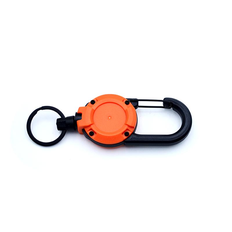 Outdoor Tactical Easy-Pull Telescopic Wire Rope Multifunction Keychain - Anti-Lost, Easy-Rebound