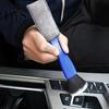 Arc-shaped Handle Car Brush Cleaning 2-in-1 Soft Bristles Portable Efficient Dense Bristle Anti-deform Arced Comfortable Grip Good Dusting Effect