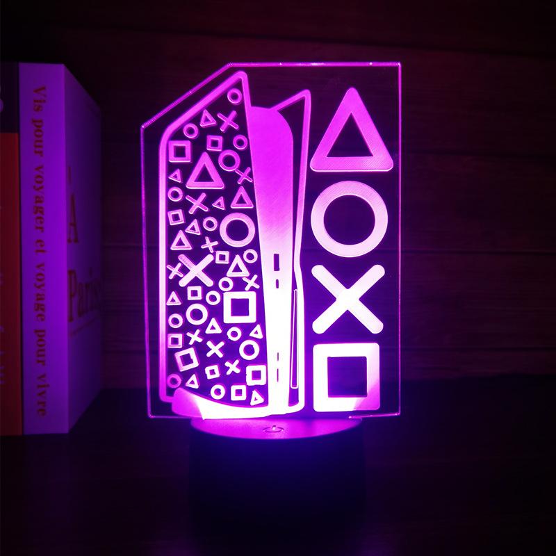 3D Visuelles Spielornament Licht E-Sport Atmosphäre Licht 3D Nachtlicht Gamepad Dekorative Leuchte
