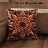 2D Aztec Sun God Square Throw Pillow Covers Pattern Cushion Cover Suitable For Sofa Bedroom Car Pillow Cover