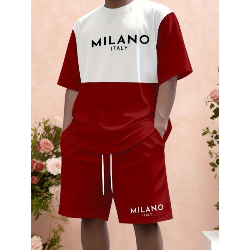 Выбранный мужской повседневный уличный спортивный костюм футболка шорты S