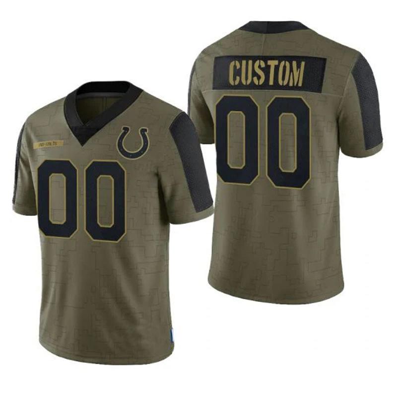 Football Jersey Short-Sleeved American Football Jersey Game Training Nfl Jersey Printed Logo Colts