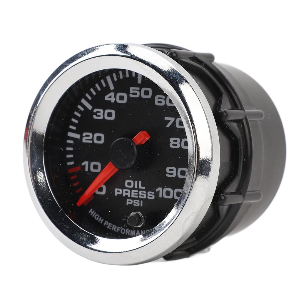 52mm Öldruckanzeige 12V 0‑100PSI Hohe Genauigkeit Öldruckmesser Mit Schrittmotor für Auto Wohnmobil Yacht