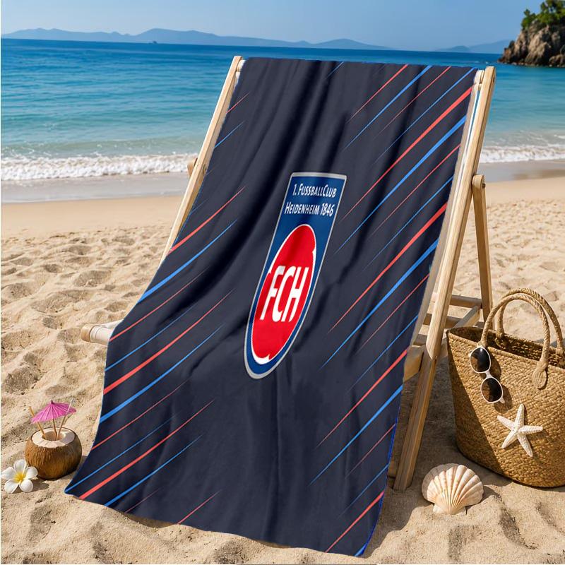 Heidenheim Crest Beach Towel Microfiber Beach Towel, Lightweight and Quick-Dry, for Summer Travel, Swimming Pool Fan Birthday Gift