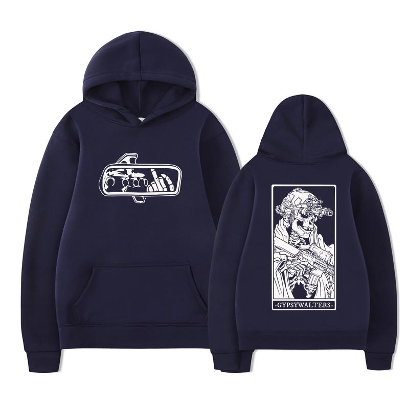 Forward Observations Group GYPSYWALTERS Hoodie Men's Vintage Skeleton Graphic Hooded Sweatshirts Oversized Hoodies Streetwear