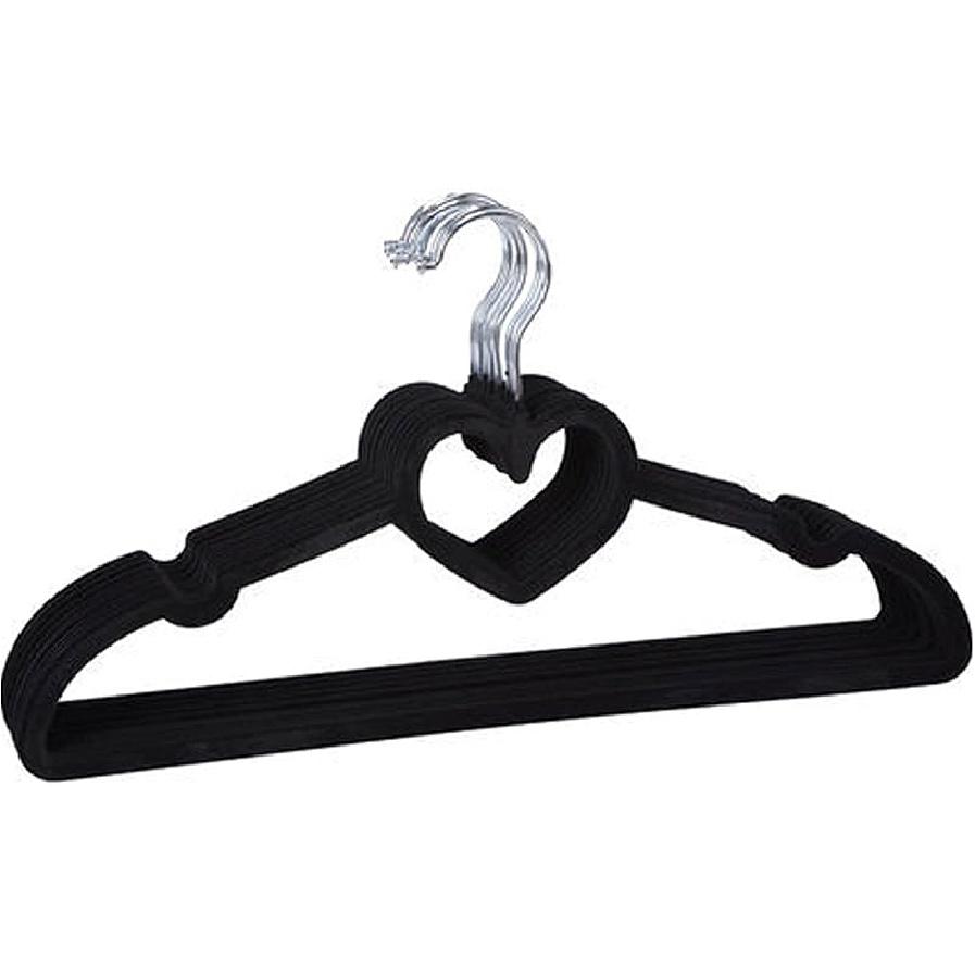 JYCCH Velvet Hangers (50-Pack) -Non-Slip- Ultra Thin Space Saving-Strong Hook Heart Shaped-Flocking Clothes Hangers for Abaya, Coats, Pants,Wine red