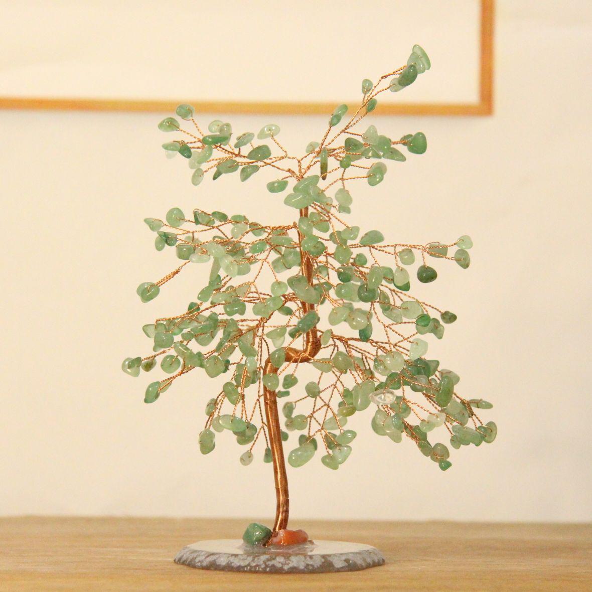 Natural Pink Crystal Blossom Tree Decoration – Handmade Flower Ornament Gift