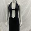 European and American Sexy Hot Girl Style Hanging Neck Summer Irregular Rivet Mid Skirt
