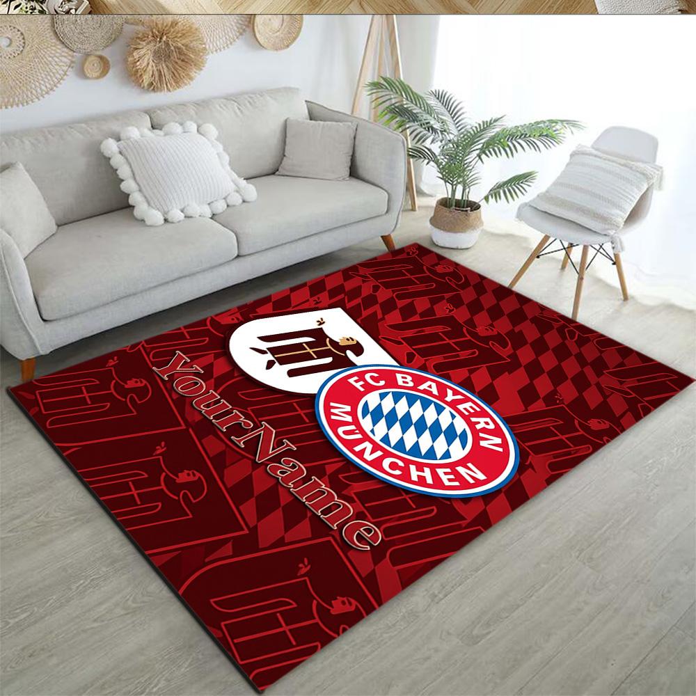 Bayern Munich Customize Your Name Floor Rug Office Rug Suitable for Entryway Balcony Kitchen Hallway Antislip Carpet Office home decor