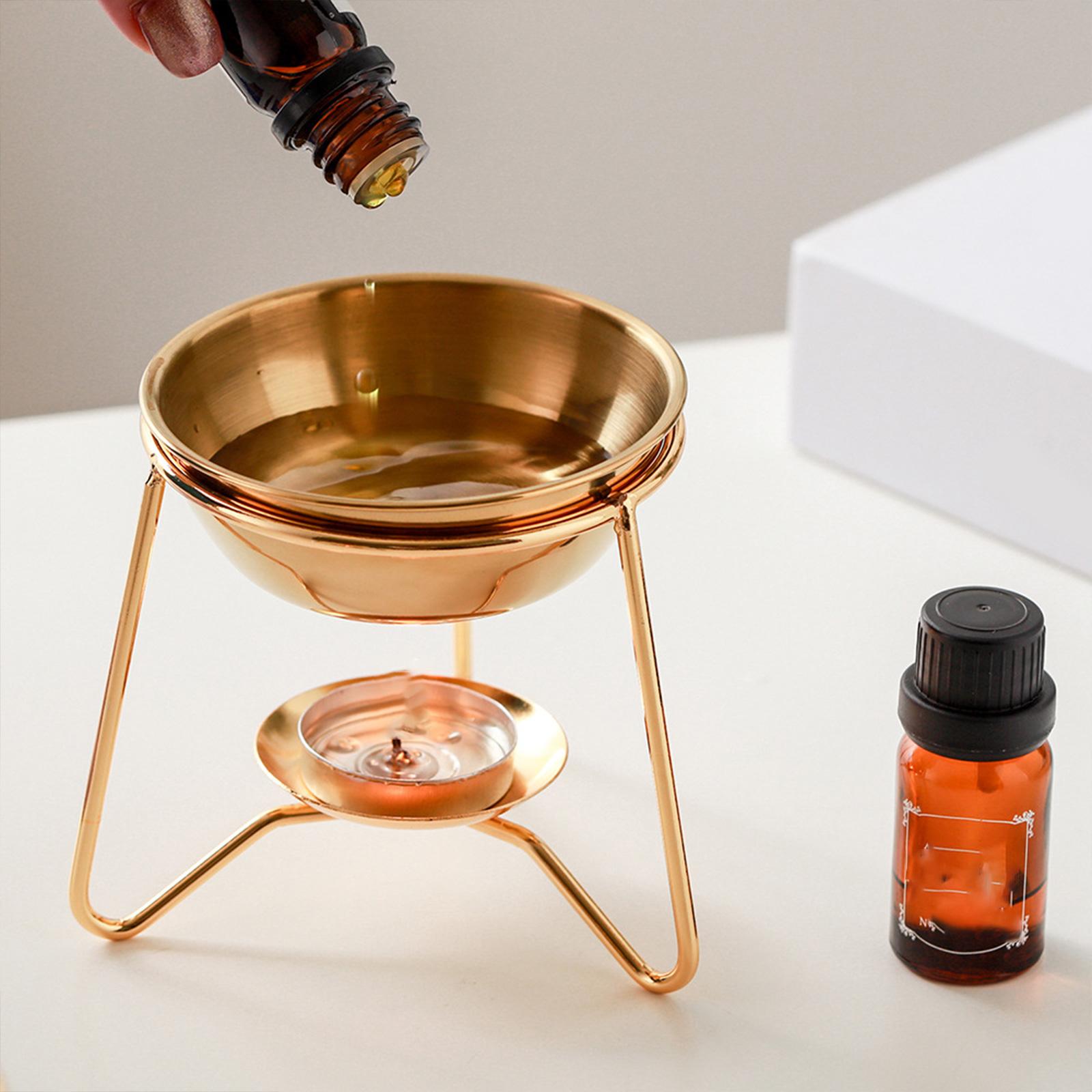 Metal Wax Melt Warmer Essential Oil Burners Scented Diffuser Tealight Holder for Aromatherapies and Home Decoration чёрный