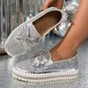Stylish Women's Casual Shoes with Bows and Glittering Sequins A Must-have for Charming Outings Shoes for Women Elegant