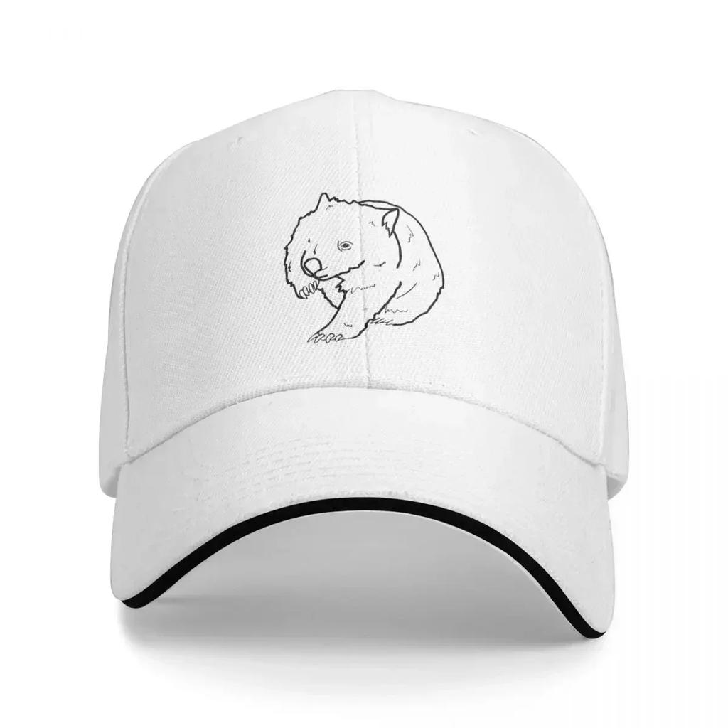 Australian Wombat Doodle Cap Casual Baseball Caps Adjustable Hat Hip Hop Summer Unisex Baseball Hats Customizable Polychrom