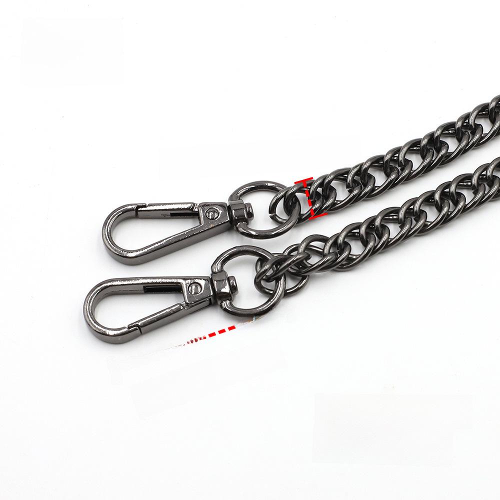 Umhängetaschengurt aus Metall mit Kette, 120 cm, für Schultertaschen und Gepäck