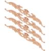 4 Pcs Wood Carving Appliques Unpainted Decorative Furniture Embellishments Cabinet Onlays Home DIY Wooden Pieces Safe Wall Door