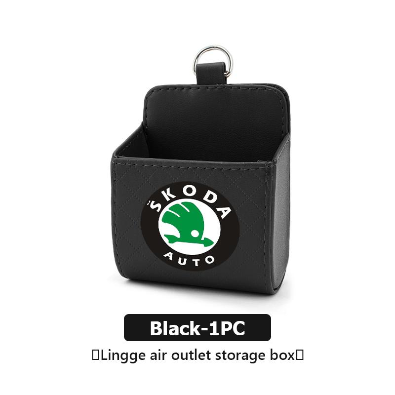 zbfwl3 For Skoda Car Interior Air Vent Storage Box Mini Phone Waste Storage Case Fabia Kamiq Superb Scala Enyaq-iV MK3 VisionS Yeti