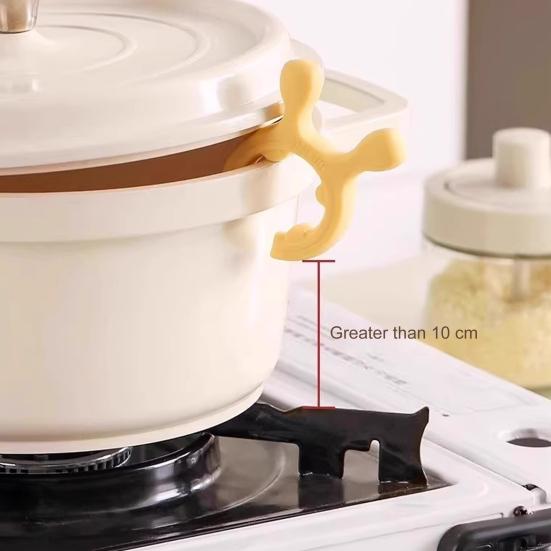 Silicone Pot Lid Clip Spoon Holder Bracket Anti-overflow Support Rack for Kitchen Universal Spatula Holder Clip