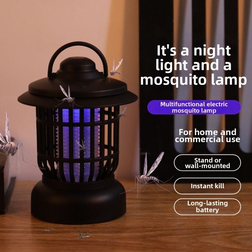 Portable Electric Camping Light Purple Light Mosquito Trap Easy To Use Mosquito Lamp  Outdoor