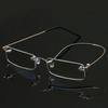 Fashion Rimless Anti-blue Reading Glasses Men Anti-fatigue Presbyopic Glasses with Case Blue Light Computer Grade Glasses Women