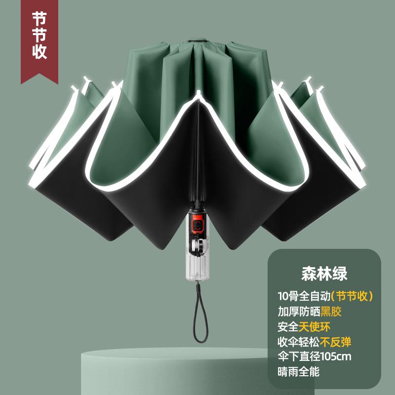 Fully automatic three-fold joint closing machine, hemming reflective strip reverse vinyl umbrella folding umbrella