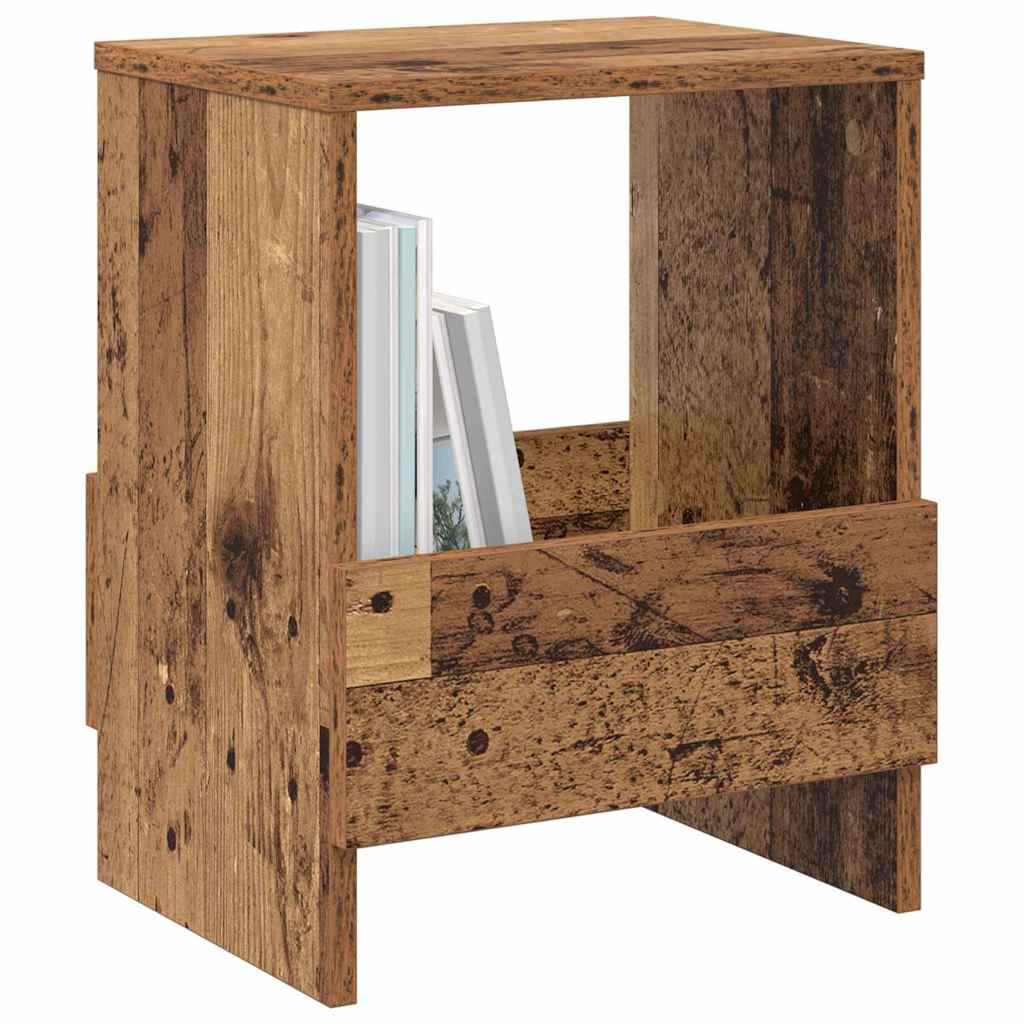 Magazine Shelf Reclaimed Wood 35 x 30 x 45 cm