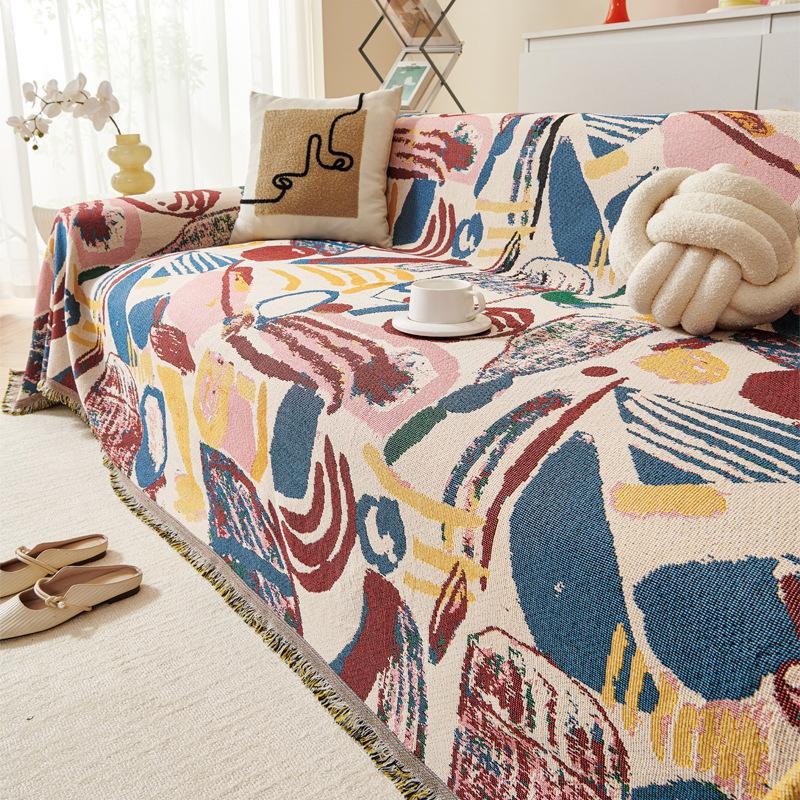 

Винтажное полотенце для дивана, современный роскошный дизайн, универсальный чехол для дивана, нескользящее одеяло для дивана на все времена года, стильный защитник 180*230cm