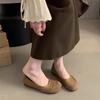 Women  New Autumn Fashion Retro Shallow Mouth Round Toe Single Shoes for Women Slip-on Mary Jane Shoe Ladies Soft Sole Flats