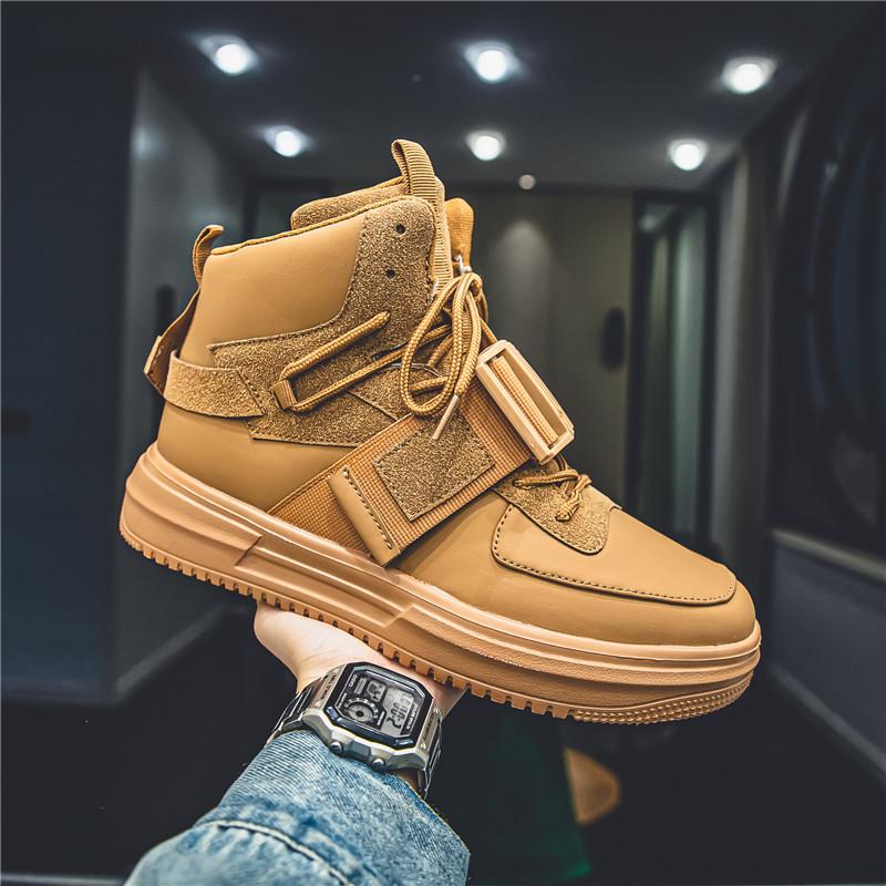 New Men's Classic Fashion High Top Thick Sole Skateboarding Shoes Comfortable Soft Sole Basketball  Sneakers