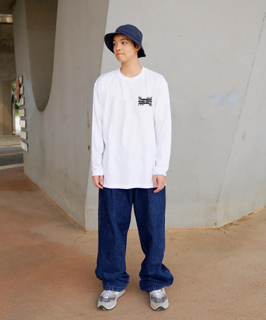 CREAM SODA LAB Crsdel Lettering Long Sleeve White