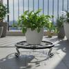 Iron Flower Pot Stand Sturdy Floral Space Saving Plant Holder Rack for Balcony, Indoor,