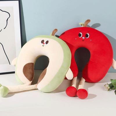 Portable Cartoon Fruit Shape Neck Pillow PP Cotton Soft Office Nap Pillow Fluffy Slow Rebound Travel Pillow Adult