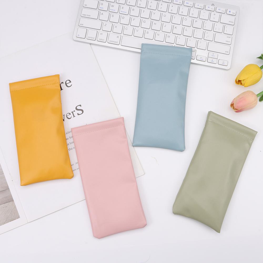 Soft Leather Sun Glasses Pouch Simple Waterproof Bag Case New Eyewear Storage Bags