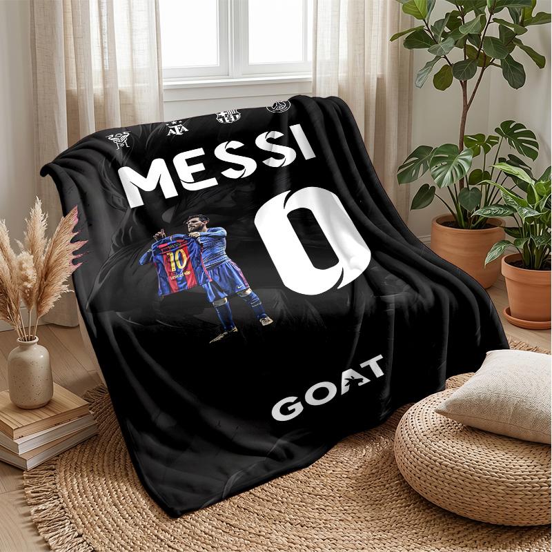 Lionel Messi Theme blanket Soft Flannel Blanket Plush Throw Blanket Cozy Sofa Bed Blanket for Home Decor