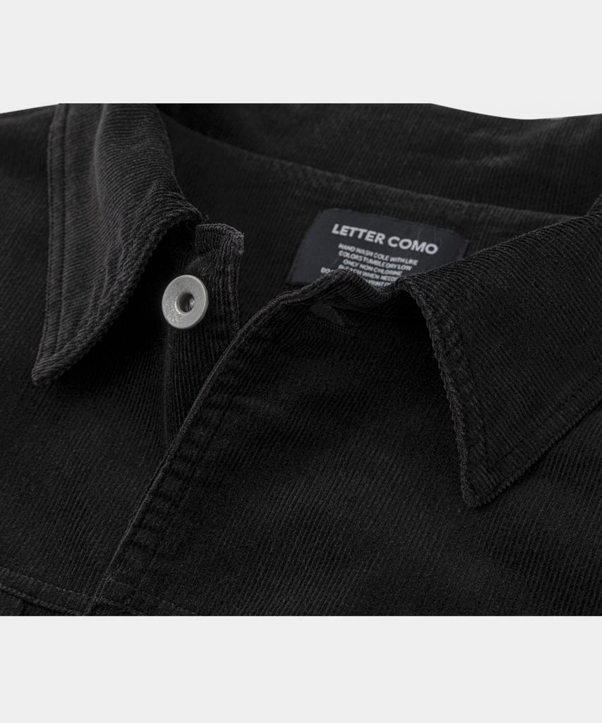 Lettercomo Soft Corduroy Trucker Jacket Black