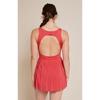 American Brand Back Shaping Backless Tennis Skirt Fashion Tape Sexy Fitness Sports Pleated One-Piece Split Skirt