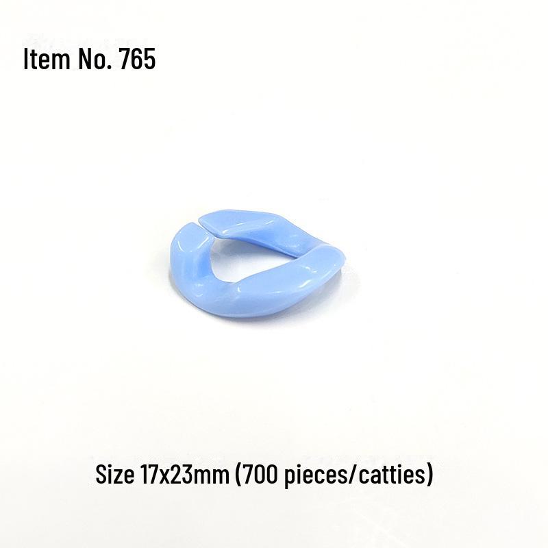 Catena Acrilica 17x23mm Colore Solido Opaco per Gioielli Fai-da-Te e Accessori per Capelli