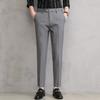 Spring and Summer New Men's Casual Pants Slim-fitting Small Straight Pants Fashionable Elastic Trousers Men