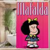 Cartoon Mafalda Bathroom Shower Curtain Shielding Partition Shower Curtain Quick Dry Can Be Scrubable Light Opaque Bath