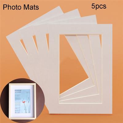 5PCS/Lot Family Wedding Decor Art Paperboard Photo Mats Picture Frames Vintage