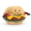 Jellycat Amuseables Burger Plush Toy 4.5" - Food Stuffed Animal - Fun Gift Idea