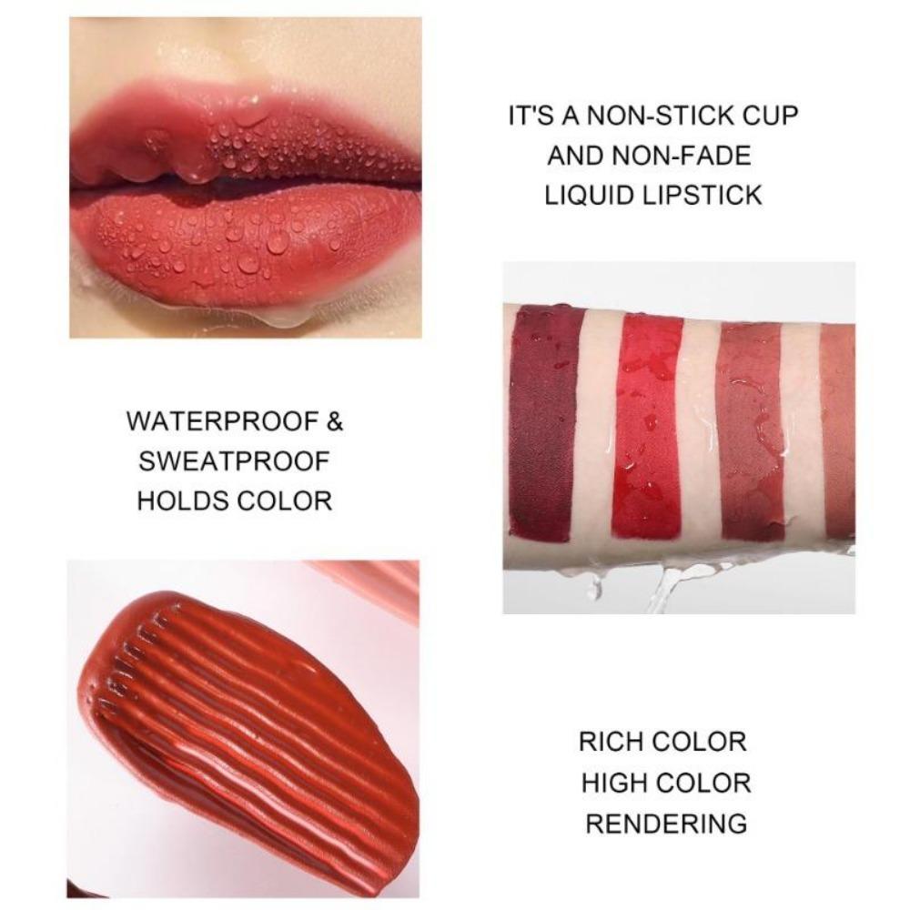 Velvet Matte Lipstick, Waterproof Non-stick Lip Gloss, Exquisite Lip Glaze, Luxurious Lip Makeup