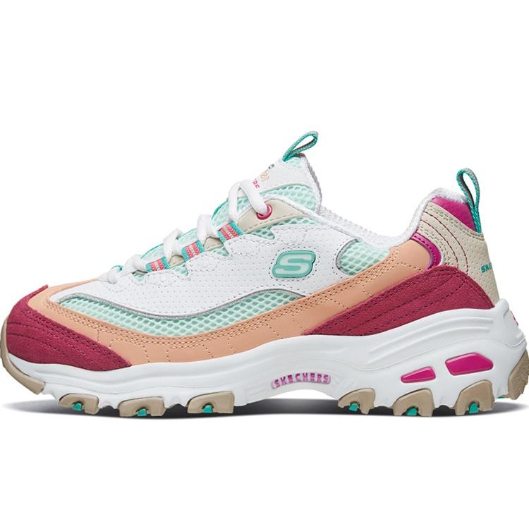 (WMNS) Skechers D lites 2.0 Chance GS White/Green/Pink Women s 13146-WMLT EU 35