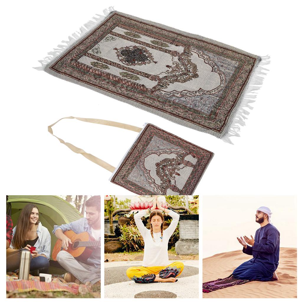 Covoraș de rugăciune musulman Bumbac Pătură de închinare Religie islamică Covor de predare Accesorii cu pungă