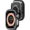 For Apple Watch Series 10 42mm PC Case Hollow Design Rhinestone Decor Watch Frame Cover