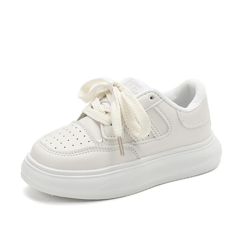 Children Sneakers Soft Sole Non-slip Students School White Shoes Comfortable 2025 New Kids Sports Shoes Casual Striped Trendy