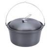 Outdoor Picnic Pot 5L Large Capacity Portable Camping Cookware Kit for Barbecue Cooking Boiling