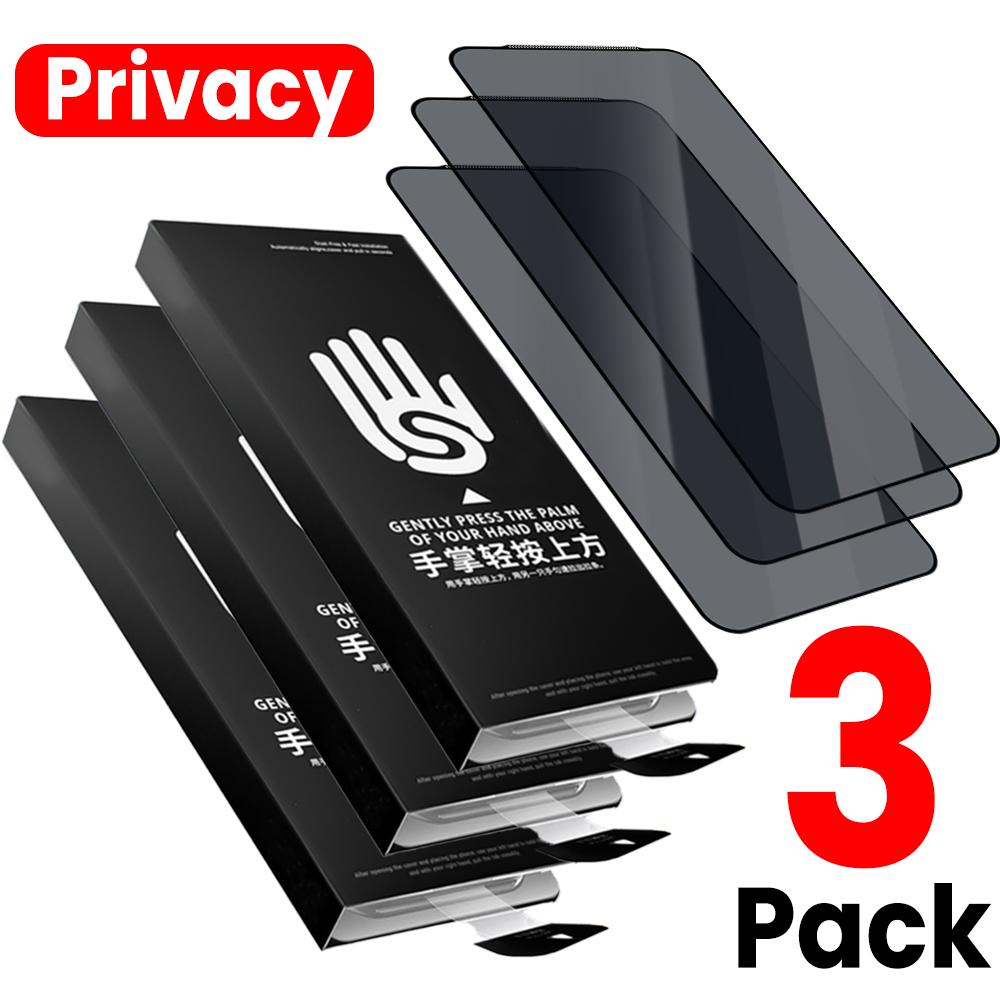 3/1Pcs Easy Install Tempered Glass for IPhone 17 Pro Max 17 Air Anti-Spy/HD Clear Screen Protector Dust Removal Quick Paste Box